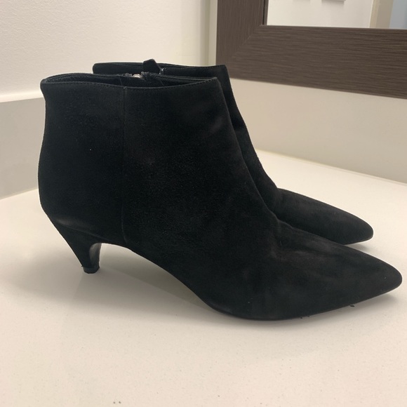 Prada Black Suede Pointed Toe Booties - Picture 3 of 7